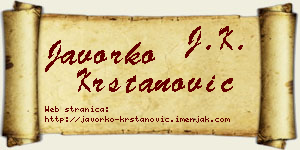 Javorko Krstanović vizit kartica